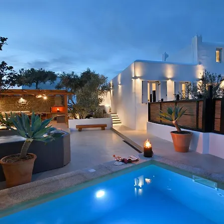 Mykonos Heaven - Sea View & Outdoor Hot Tub Villa *
